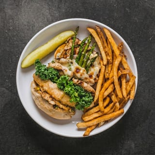 Chicken Asparagus Brie Sandwich Dinner