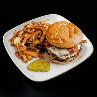 Sticky Burger Dinner