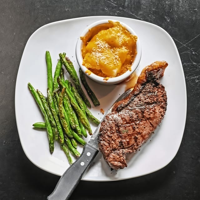 New York Strip Dinner.