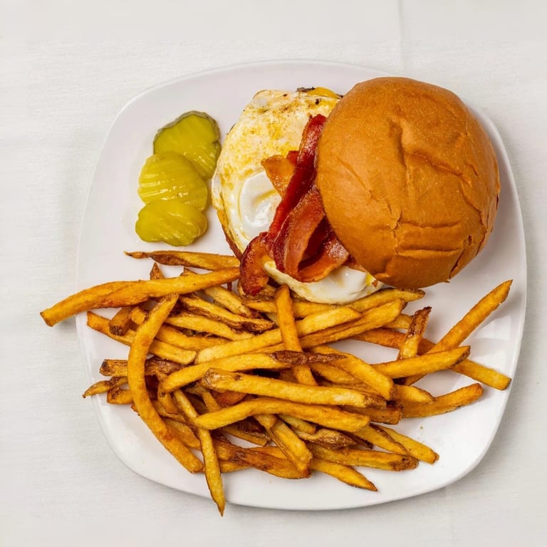 Indulge in Our Breakfast Burger
