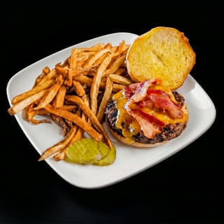 Bacon Cheddar Burger Dinner